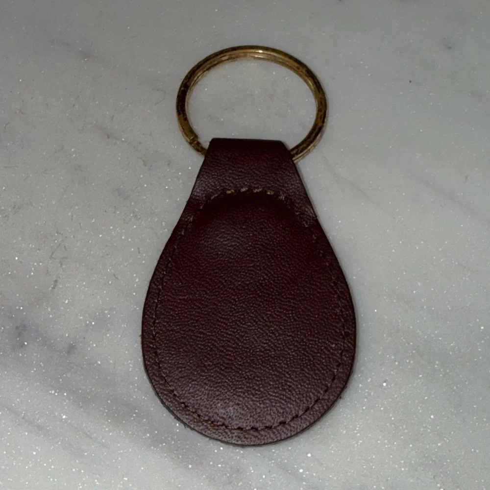 Vintage Bechtel Keychain Centennial 1898-1998 Building A Century Brass Leather